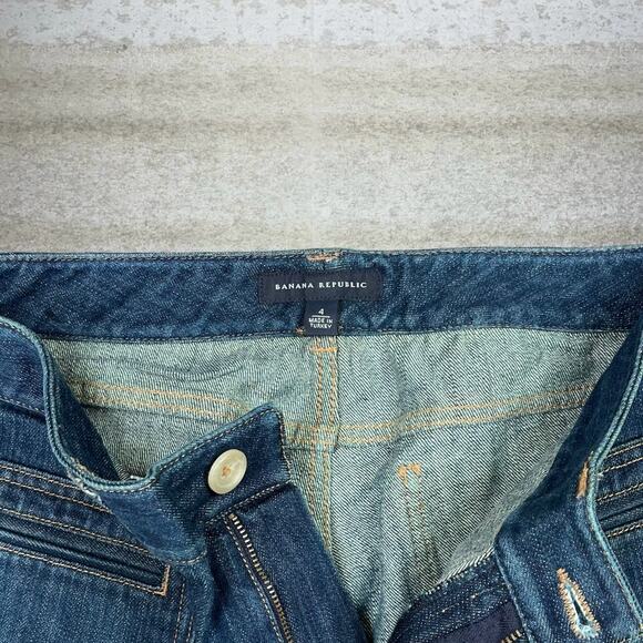Vintage Banana Republic Jeans Bootcut Flared Fit Dark Wash Bell Bottoms Y2K - Picture 4 of 4